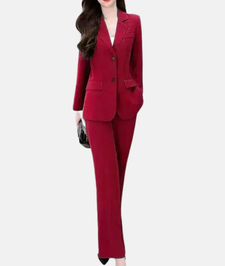 Chic Tailored Blazer and Elegant Trouser Suit Set