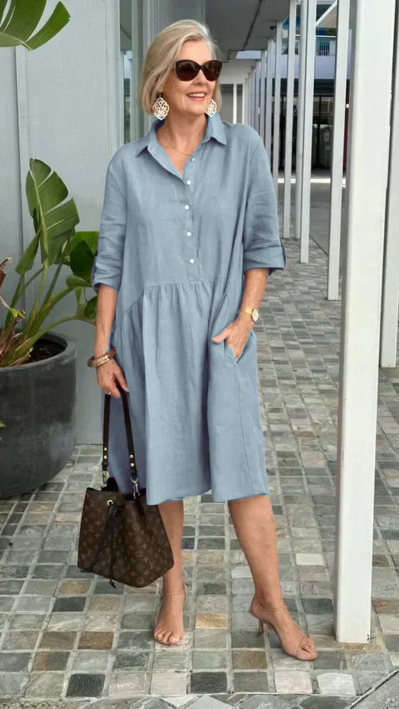 Tricia - Relaxed Cotton Midi Dress