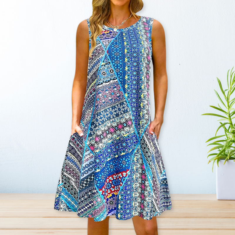 Chic Patterned Maxi Dress