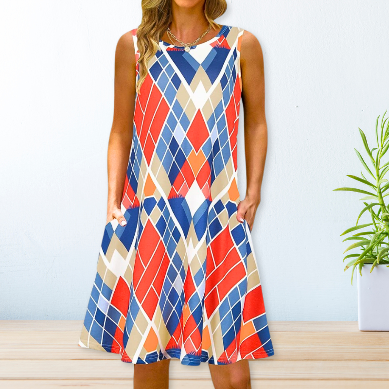 Chic Patterned Maxi Dress
