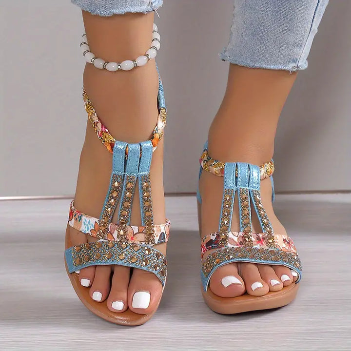 Bohemian-Inspired Braided Wedge Sandals