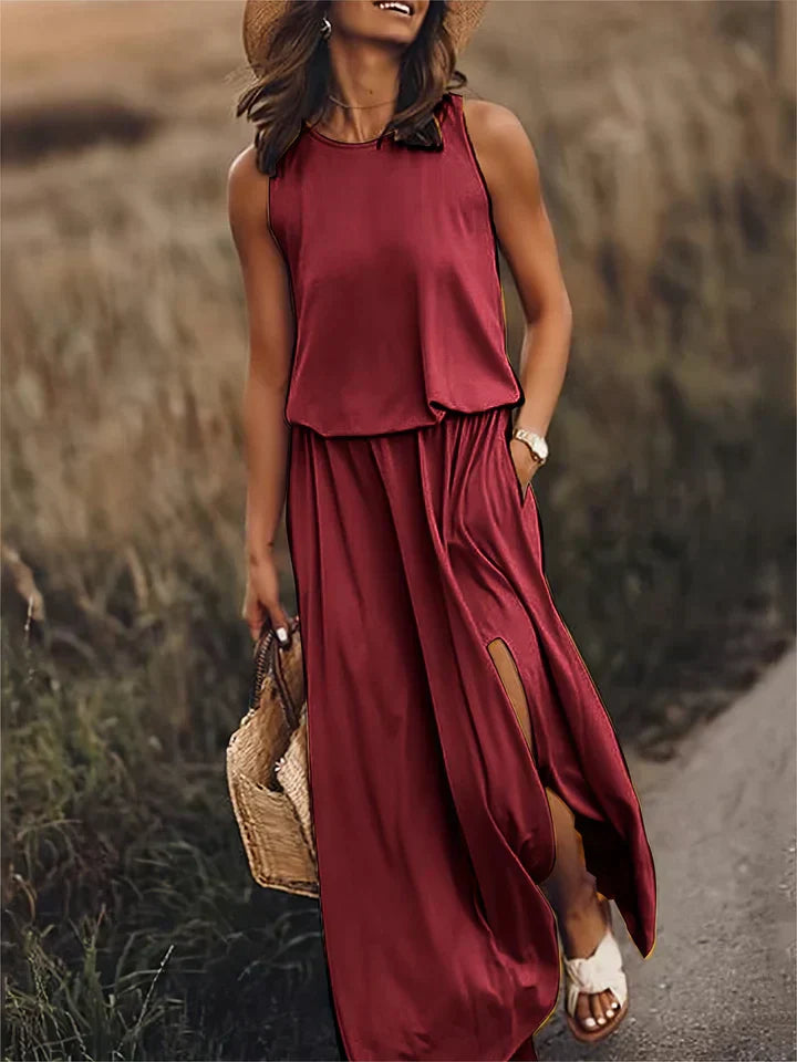 Solid Color Maxi Dress for Women