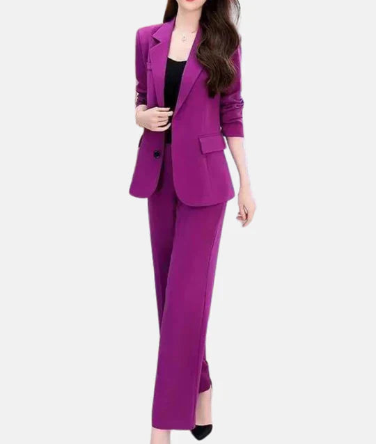 Chic Tailored Blazer and Elegant Trouser Suit Set