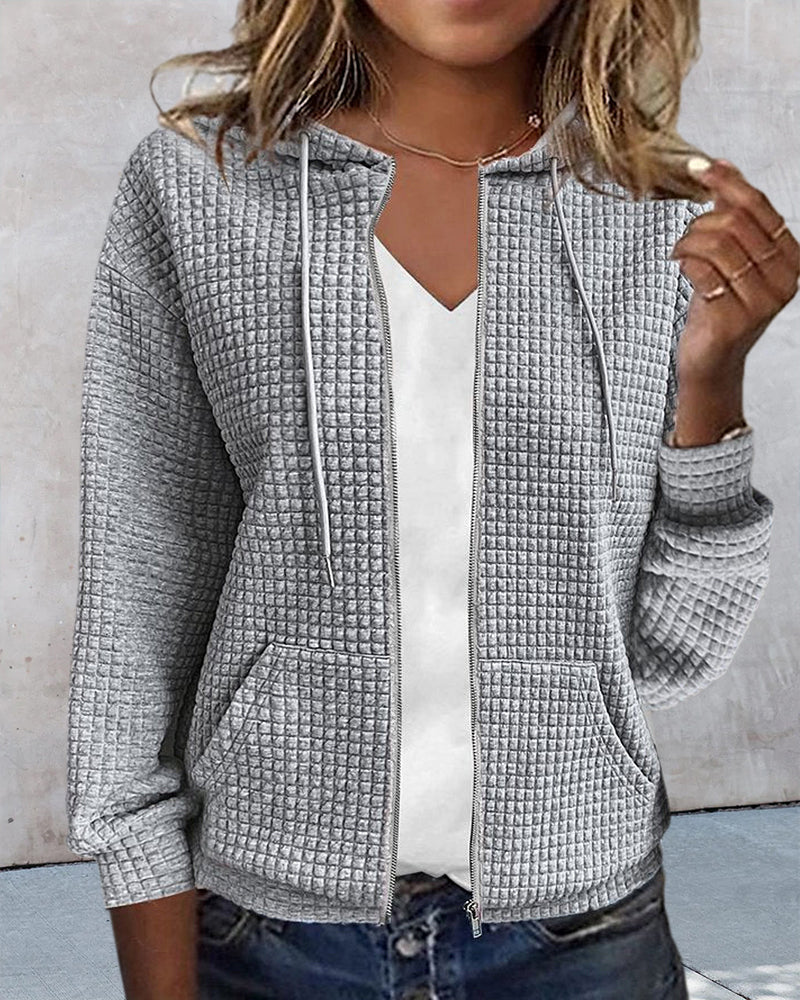 Women's Zip-Up Hooded Cardigan