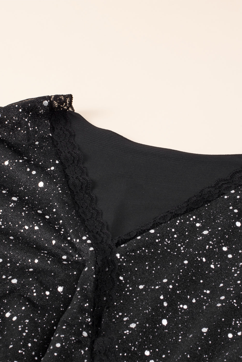 Chic Black Glitter Dress Featuring a Mesh Overlay