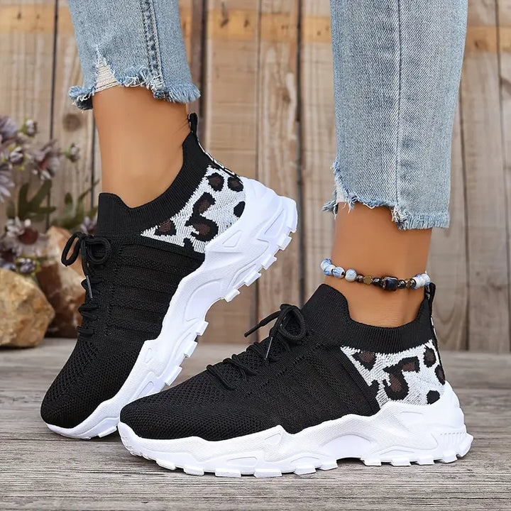 Leopard Print Breathable Sneakers