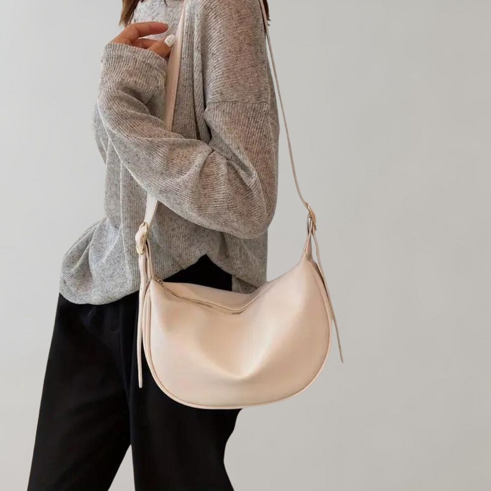 Stylish Minimalist Vegan Leather Crossbody Bag