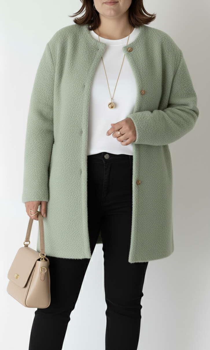 Stylish Plus Size Relaxed-Fit Knit Cardigan for Women