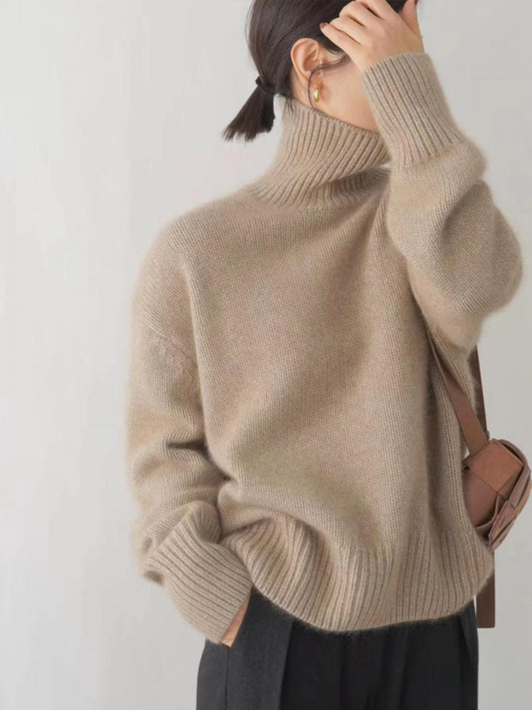Chic Women's Knitted Turtleneck Sweater