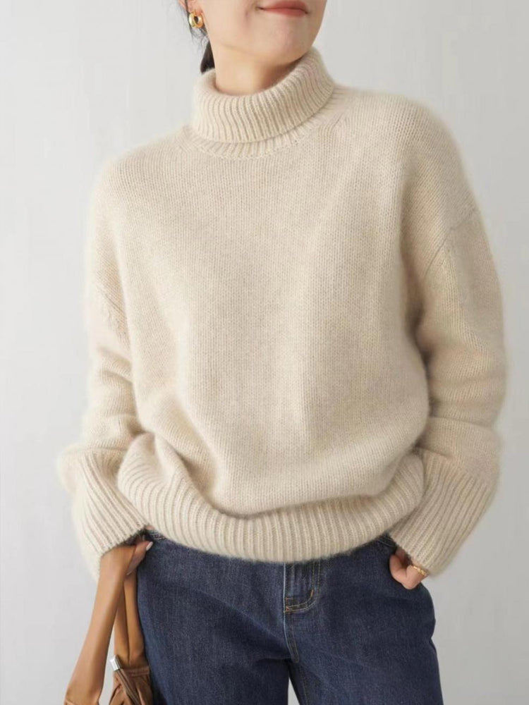 Chic Women's Knitted Turtleneck Sweater