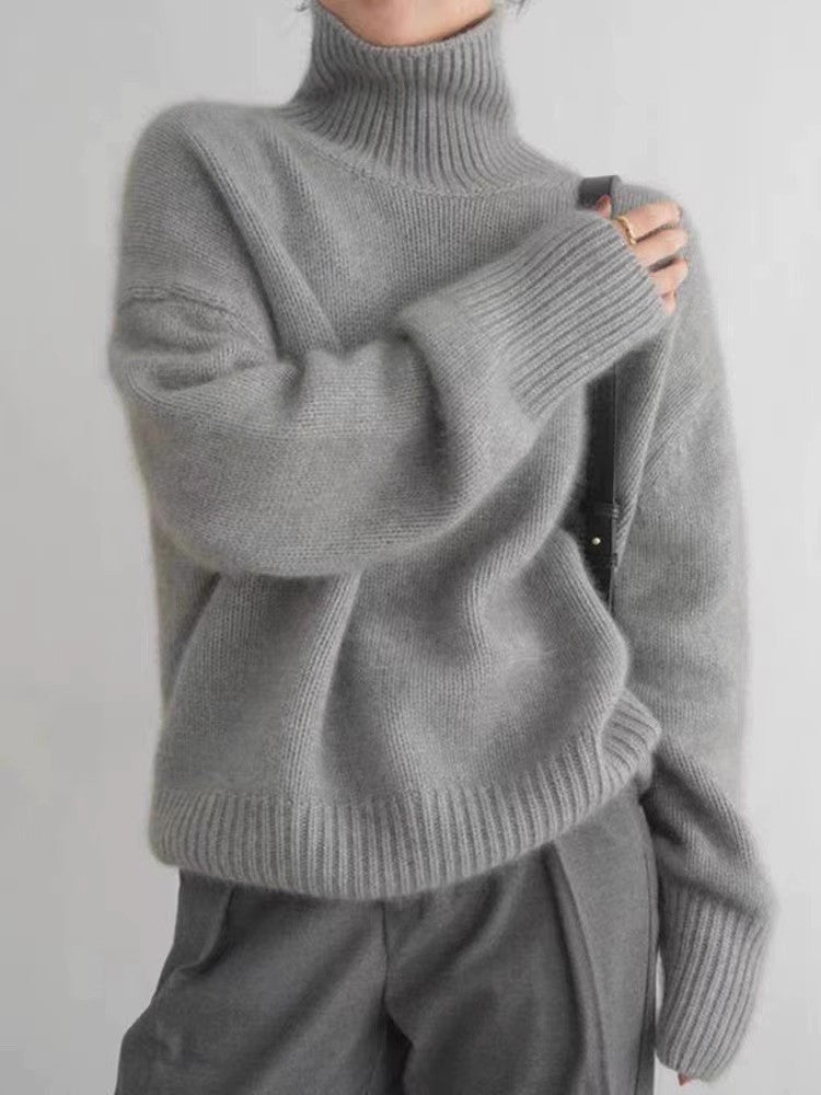 Chic Women's Knitted Turtleneck Sweater