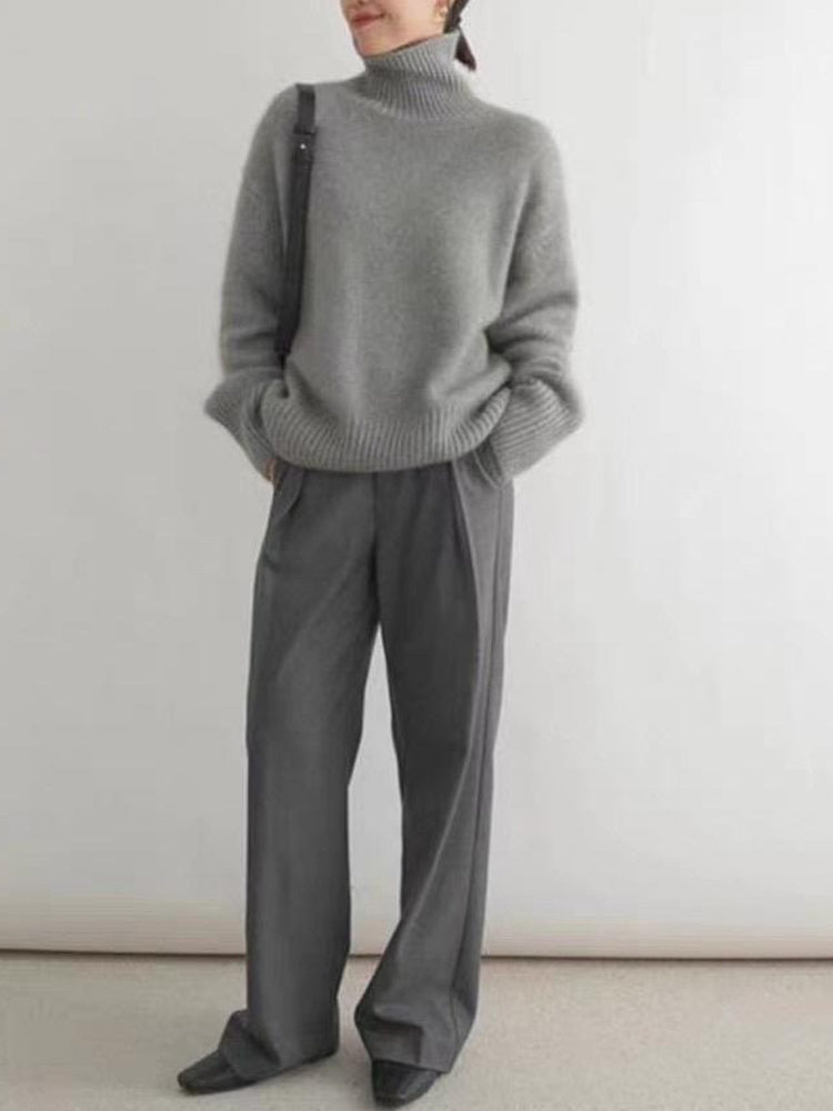 Chic Women's Knitted Turtleneck Sweater