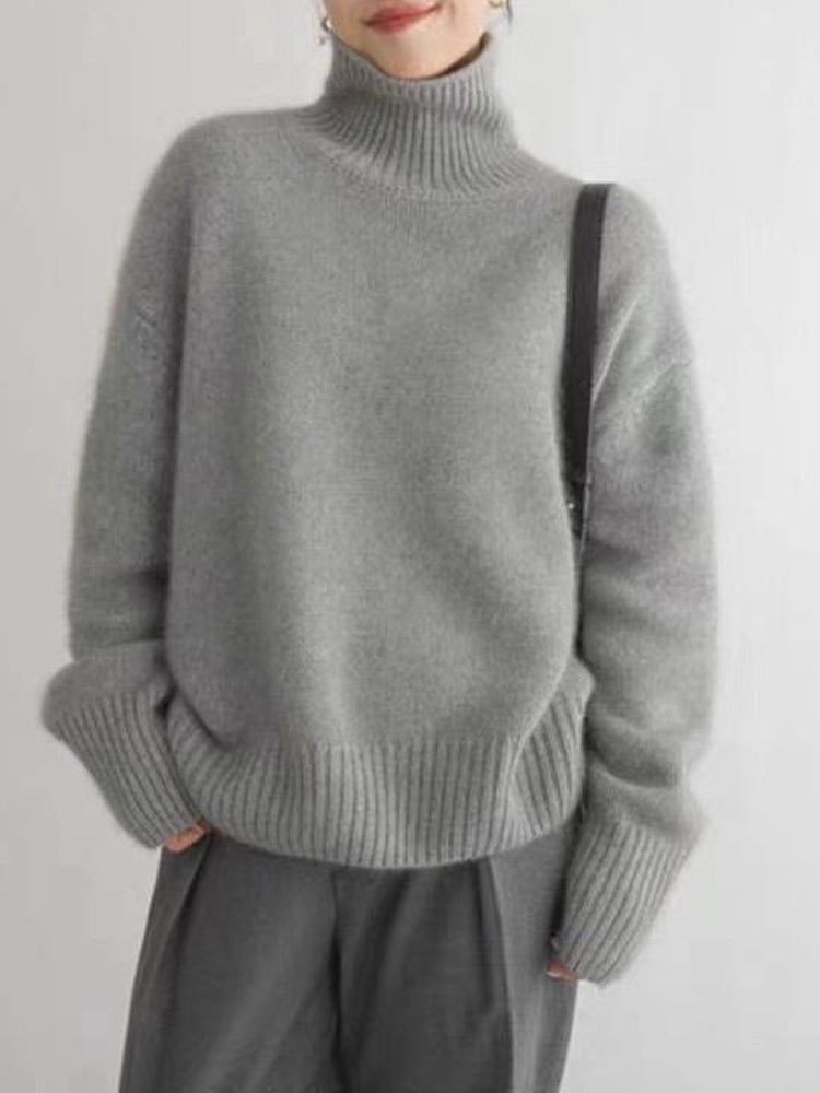 Chic Women's Knitted Turtleneck Sweater