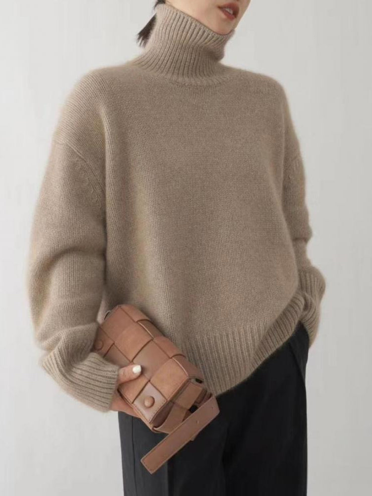 Chic Women's Knitted Turtleneck Sweater