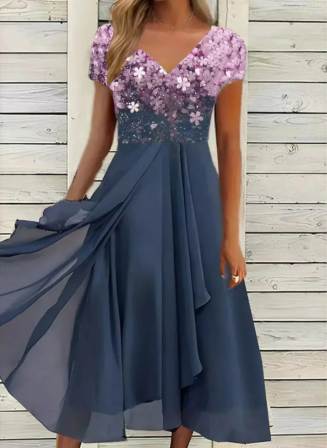 Women's Elegant Chiffon Evening Gown