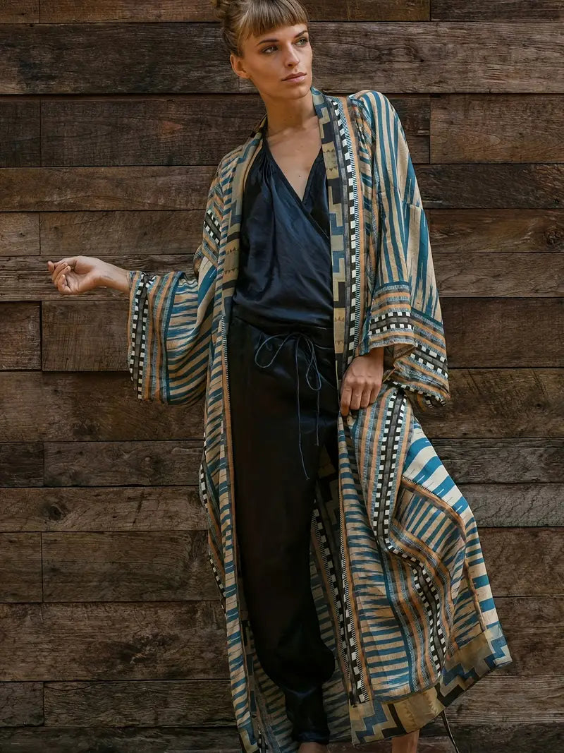 Adjustable Belt Plus Size Bohemian Kimono