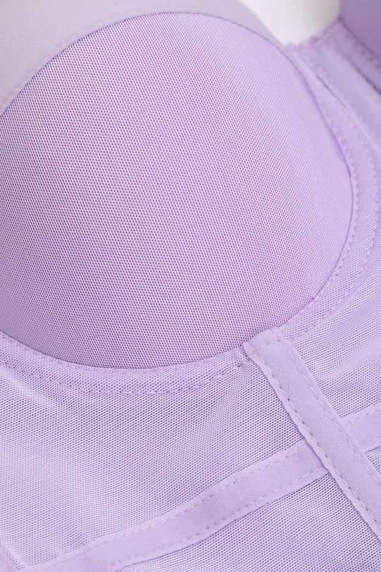 Underwire Mesh Corset Blouse