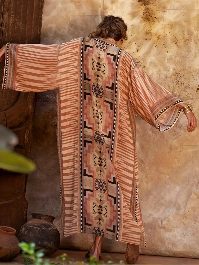 Adjustable Belt Plus Size Bohemian Kimono