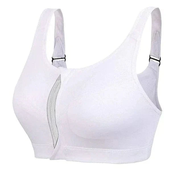 Plus Size Sports Bra Featuring a Distinctive Zipper Design
